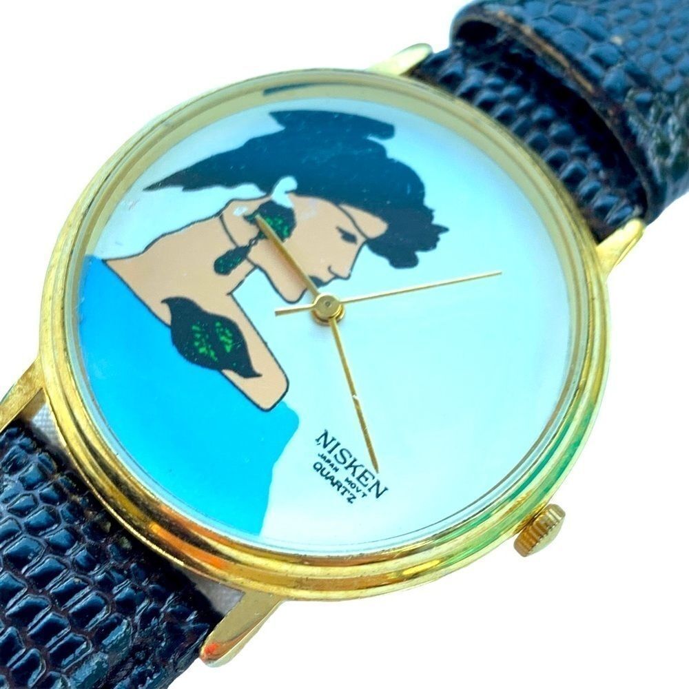 🔥NEW!🔥 NIKSON QUARTZ WATCH ASIAN WOMAN FACE JAPANESE MOVEMENT BY BALI LEATHER